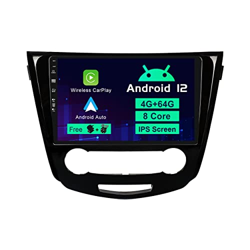 SXAUTO Android 12 Autoradio Passt für Nissan Qashqai J11 X-Trail Rouge (2014-2018) - Eingebaut Carplay/Android Auto/DSP - Kamera MIC KOSTENLOS - 4G+64G - DAB SWC WiFi Fast-boot 360-Camera -2 Din 10.1” von SXAUTO