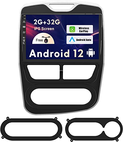 SXAUTO Android 12 IPS Autoradio Passt für Renault CLIO (2012-2016) - Eingebaut Carplay/Android Auto - Rückfahrkamera KOSTENLOS - 2G+32G - Lenkradsteuerung DAB Fast-Boot WiFi DSP 4G - 2 Din 10.1 Zoll von SXAUTO