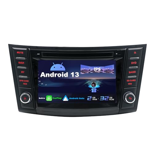 SXAUTO Android 12 IPS Autoradio Passt für Suzuki Swift ERTIGA (2011-2017) - Eingebaut Carplay/Android Auto - Rückfahrkamera KOSTENLOS - 2G+32G - Lenkradsteuerung DAB Fast-Boot WiFi 4G - 2 Din 7 Zoll von SXAUTO