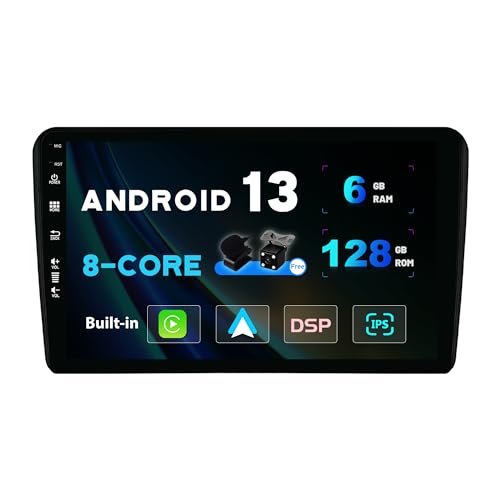 SXAUTO Android 13 - [6G+128G] - IPS Autoradio Passt für Audi A3 8P(2003-2008) / A3 8P/8PA (2003-2013) - Wireless Carplay/Android Auto/DSP - Kamera + MIC - DAB SWC WiFi Fast-Boot 4G BT5.0-2 Din 9 Zoll von SXAUTO