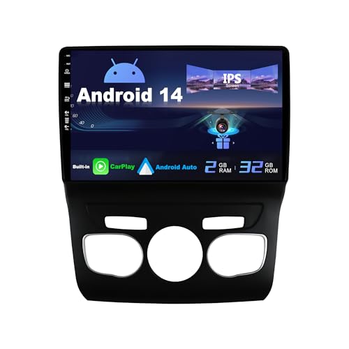 SXAUTO Android 13 IPS Autoradio Passt für Citroen C4 C4L DS4 (2013-2017) - Eingebaut Carplay/Android Auto - Rückfahrkamera KOSTENLOS - 2G+32G - Lenkradsteuerung WiFi DAB Fast-Boot - 2 Din 10.1 Zoll von SXAUTO