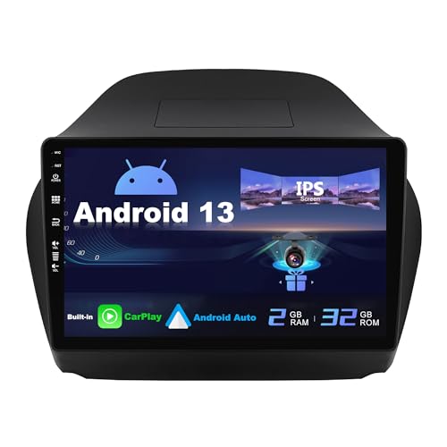 SXAUTO Android 13 IPS Autoradio Passt für Hyundai IX35 (2010-2017) - Eingebaut Carplay/Android Auto - Rückfahrkamera KOSTENLOS - 2G+32G - Lenkradsteuerung DAB Fast-Boot WiFi 4G BT - 2 Din 10.1 Zoll von SXAUTO