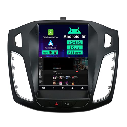 SXAUTO Autoradio Android 12 Passt für Ford Focus (2010-2014) - [Built-in Carplay/Android Auto/DSP] - Kamera KOSTENLOS - [4G+64G] - 9.7 Zoll 2 Din - Unterstützen DAB Lenkradsteuerung 4G WiFi Bluetooth von SXAUTO