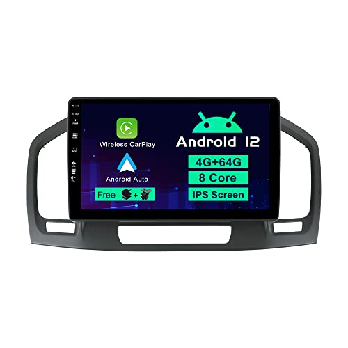 SXAUTO Autoradio Android 12 Passt für Opel Holden Insignia(2008-2014) - [Built-in Carplay/Android Auto/DSP] - Kamera MIC KOSTENLOS - 4G+64G - 9 Zoll 2 Din - Unterstützen DAB Lenkradsteuerung 4G WiFi von SXAUTO