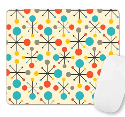 SXCKANG Mauspad aus der Mitte des Jahrhunderts, Retro-Kunst, modernes Design, Bürodekoration, abstraktes quadratisches kleines Mäusepad für Damen, Laptop, Computer, rutschfestes Gummi-Mauspad, 24,1 x SXCKANG Mauspad aus der Mitte des Jahrhunderts, Retro-Kunst, modernes Design, Bürodekoration, abstraktes quadratisches kleines Mäusepad für Damen, Laptop, Computer, rutschfestes Gummi-Mauspad, 24,1 x von SXCKANG