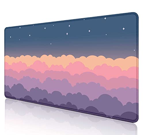 SXCKANG Niedliche Wolken Lila Schreibtischunterlage, Kawaii Großes Gaming-Mauspad, Geschenk für Gamer-Mädchen, Schönes Komplettes Schreibtisch-Pad, XXL 80 x 40 cm SXCKANG Niedliche Wolken Lila Schreibtischunterlage, Kawaii Großes Gaming-Mauspad, Geschenk für Gamer-Mädchen, Schönes Komplettes Schreibtisch-Pad, XXL 80 x 40 cm von SXCKANG