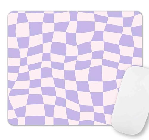 SXCKANG Niedliches Mauspad, pastellviolett, kariert, rosa Boho, ästhetisches Muster, Mauspad für Zuhause, Büro, rutschfestes Gummi-Mauspad für Computer und Laptop, 24,1 x 20,1 cm SXCKANG Niedliches Mauspad, pastellviolett, kariert, rosa Boho, ästhetisches Muster, Mauspad für Zuhause, Büro, rutschfestes Gummi-Mauspad für Computer und Laptop, 24,1 x 20,1 cm von SXCKANG