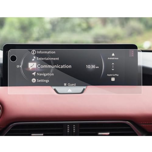 SXCY Displayschutzfolie für Mazda CX-90/2025 CX-70, Zubehör für Mazda CX90 2025, CX70, 2024, 2025, CX70, Touch-Displayschutzfolie, 31,8 cm (12,3 Zoll), 2 Stück, Nano weich, mit Loch, 2 Stück von SXCY