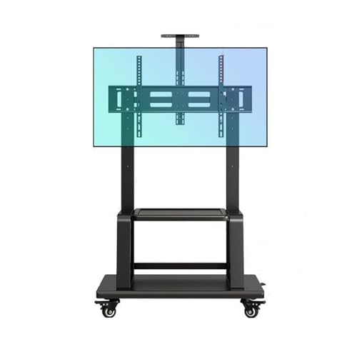 SXDHOCDZ Mobiler TV-Ständer, TV-Bodenständerhalterung, Einstellbarer Hub und ungehinderte Bewegung, geeignet für Fernseher von 40 bis 100 Zoll(Black,110 * 50/583) von SXDHOCDZ