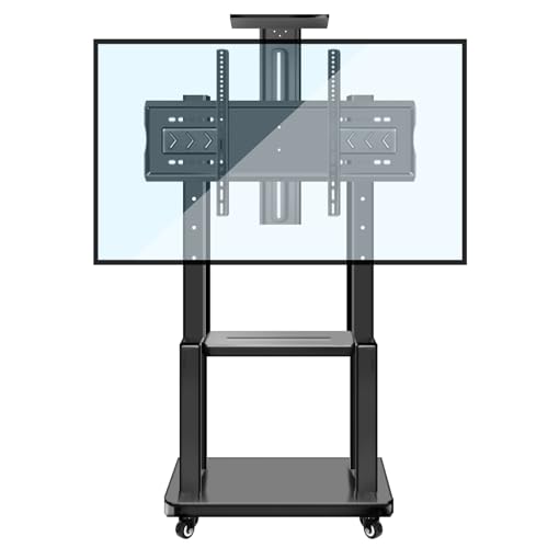 SXDHOCDZ TV-Bodenständerhalterung, Einstellbarer Hub und ungehinderte Bewegung, geeignet für Fernseher von 32 bis 120 Zoll(Gray,70 * 50cm/165) von SXDHOCDZ