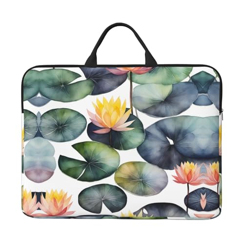 Black Lily Pads 1 Basics Laptop-Tragetasche, 41,5 cm (16,5 Zoll) Tasche für Laptop/Notebook/Tablet, wasserdichte Aktentasche von SXOOGE