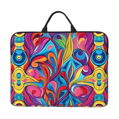 Bunte Muster Basics Laptop-Tragetasche, 41,5 cm (16,5 Zoll) Tasche für Laptop/Notebook/Tablet, wasserdichte Aktentasche von SXOOGE