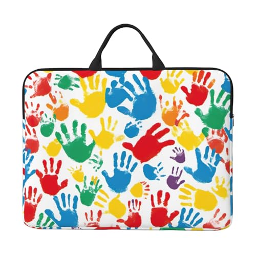 Handabdruck Basics Laptop-Tragetasche, 41,5 cm (16,5 Zoll) Tasche für Laptop/Notebook/Tablet, wasserdichte Aktentasche von SXOOGE