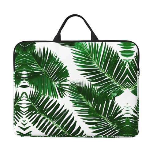 Laptop-Tasche, Motiv: niedliche grüne Palmenblätter, 1 Basics, 41,9 cm (16,5 Zoll) Laptop/Notebook/Tablet, wasserdichte Aktentasche von SXOOGE