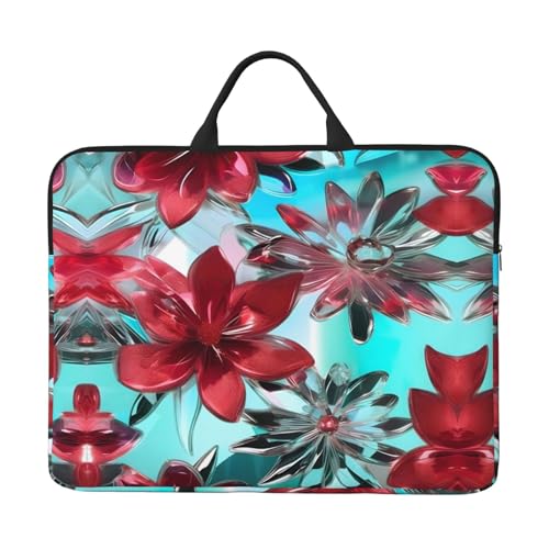 Laptop-Tasche mit Blumenmuster, 41,5 cm (16,5 Zoll), für Laptop/Notebook/Tablet, wasserdichte Aktentasche von SXOOGE