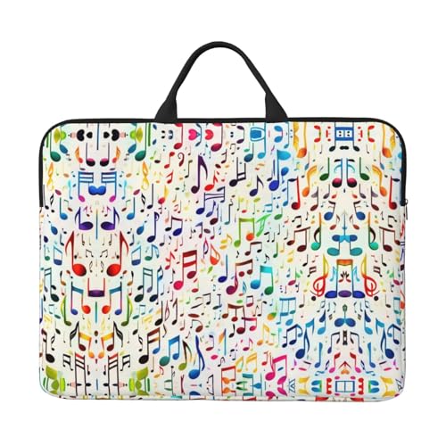 Laptop-Tasche mit Musiknoten-Druck, 41,8 cm (16,5 Zoll), für Laptop/Notebook/Tablet, wasserdichte Aktentasche von SXOOGE