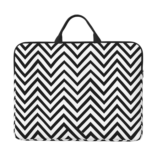 Laptop-Tasche mit Zickzack-Streifen, 41,9 cm (16,5 Zoll) für Laptop/Notebook/Tablet, wasserdichte Aktentasche von SXOOGE