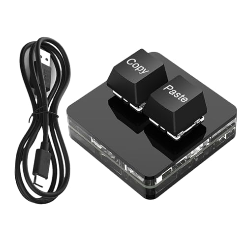 Kleine Tastatur-Makropad-Tastatur, 2 Tasten, anpassbare Farb-Hintergrundbeleuchtung, Schalter, Programmierung für E-Sports, Spiele, Tablet, Photoshops von SXRQ