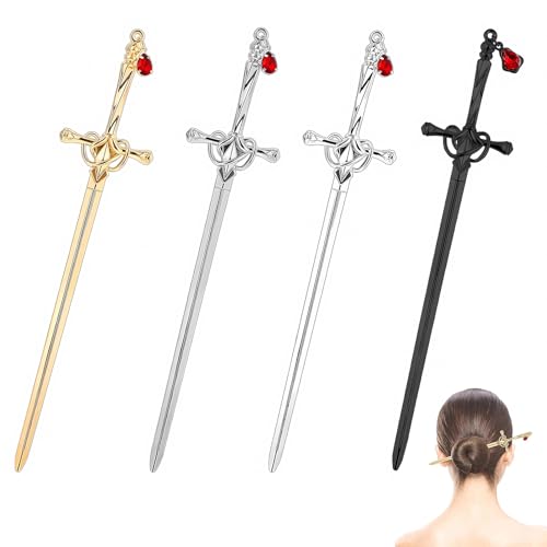 4 Stück Lesezeichen Metall Schwert Lesezeichen Retro Personalisiert Bookmark Schwert Haarstab Haarstäbchen mit Kristall Anhänger Vintage Haar Stäbchen Geschenke für Buchliebhaber und Mädchen 4 Stück Lesezeichen Metall Schwert Lesezeichen Retro Personalisiert Bookmark Schwert Haarstab Haarstäbchen mit Kristall Anhänger Vintage Haar Stäbchen Geschenke für Buchliebhaber und Mädchen von SXTDKMJ