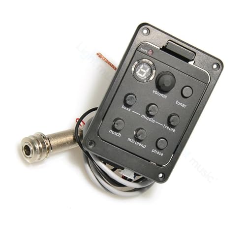 Tonabnehmer Akustik 4-Band Akustikgitarre Pickup Preamp Equalizer Tuner Piezo Mikrofon Metronom 6 Spezifikationen(301 with Mic) von SXTYOPT