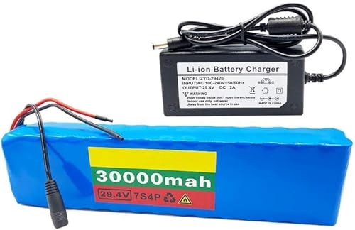 24 V 30 Ah E-Bike Lithium-Ionen-Akku, mit Ladegerät 7S4p 29,4 V 30 Ah Fahrradakku mit BMS-Schutzplatine Wiederaufladbarer Elektrorollerakku für 250 W ~ 500 W Motoren 24 V 30 Ah E-Bike Lithium-Ionen-Akku, mit Ladegerät 7S4p 29,4 V 30 Ah Fahrradakku mit BMS-Schutzplatine Wiederaufladbarer Elektrorollerakku für 250 W ~ 500 W Motoren von SXYKXYDL