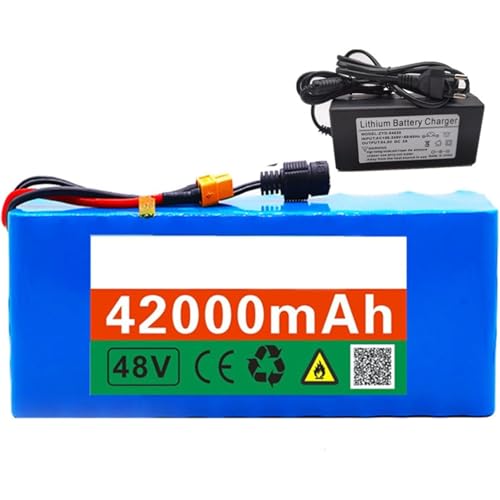 48 V 42 Ah 13S3P E-Bike Lithium-Ionen-Akkupack mit Ladegerät Eingebauter BMS-Schutz Ideal für 200-1500 W Elektrofahrradmotor XT 60 48 V 42 Ah 13S3P E-Bike Lithium-Ionen-Akkupack mit Ladegerät Eingebauter BMS-Schutz Ideal für 200-1500 W Elektrofahrradmotor XT 60 von SXYKXYDL