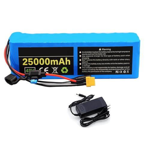 48V 25Ah 13S3P E-Bike Lithium-Ionen-Akku mit Ladegerät Eingebautes BMS für 200-1200W Elektrofahrradmotor XT30-Stecker 48V 25Ah 13S3P E-Bike Lithium-Ionen-Akku mit Ladegerät Eingebautes BMS für 200-1200W Elektrofahrradmotor XT30-Stecker von SXYKXYDL