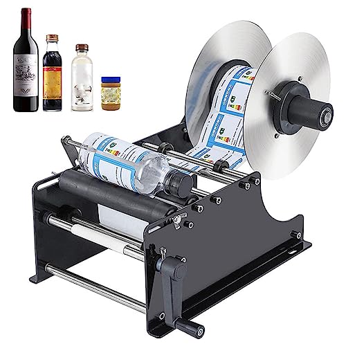 Manuelle Etikettiermaschine für runde Flaschen, einstellbare halbautomatische Etikettenapplikator-Selbstklebe-Etikettiermaschine, 30 Stück/min für Breite 10–110 mm Länge und 10–300 mm Etikett Manuelle Etikettiermaschine für runde Flaschen, einstellbare halbautomatische Etikettenapplikator-Selbstklebe-Etikettiermaschine, 30 Stück/min für Breite 10–110 mm Länge und 10–300 mm Etikett von SXYKXYDL