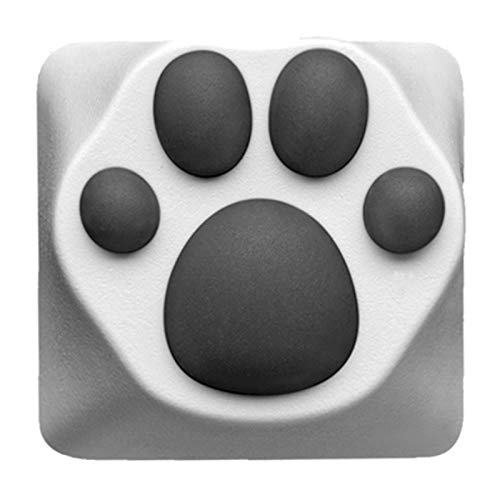 Zomoplus niedliche Katzenpfoten-Tastenkappe, Squishy Cat Toes, benutzerdefinierte Tastenkappe für mechanische Tastatur, geeignet für Cherry MX/Gateron Switches-ESC Key Cap (weiß grau) von SYA