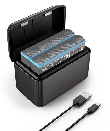 SYACHI Type-C-Ladegerät für die Insta360 X4 Action-Kamera, Ladestation, die Zwei X4-Akkus gleichzeitig Aufladen kann, Hochgeschwindigkeitsladegerät mit Type-C-Ladekabel SYACHI Type-C-Ladegerät für die Insta360 X4 Action-Kamera, Ladestation, die Zwei X4-Akkus gleichzeitig Aufladen kann, Hochgeschwindigkeitsladegerät mit Type-C-Ladekabel von SYACHI