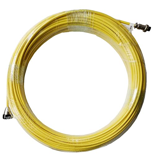 Abwasser-Inspektionskamera-Zubehör, 66ft Glasfaserkabel Druckmesser 17mm Schnittstelle, Gelbes starres Kabel, Durchmesser 4,8 mm (65ft/20m) von SYANSPAN