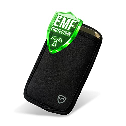 SYB Handytasche, Neopren EMF Schutzhülle für Handys bis zu 7 cm (2,75 Zoll) breit, schwarz von SYB