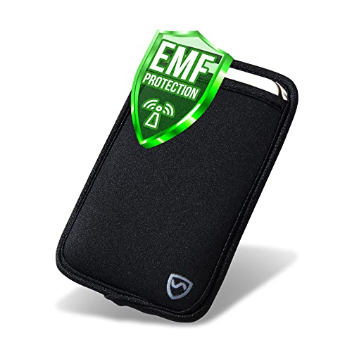 SYB Handytasche, Neopren EMF Schutzhülle für Handys bis zu 8,3 cm (3,25 Zoll) breit, schwarz von SYB