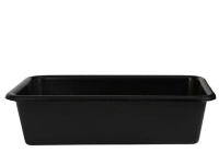 Kachelwanne schwarz rechteckig. 45L - Säurebeständiger schwerer Kunststoff, verstärkter Boden und Rand, 71x40x22cm von SYDVESTA