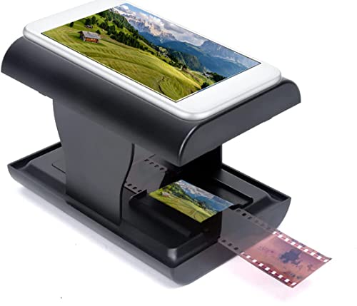 Mobile Film Scanner, 35mm Smartphone Film Negativ Dia Scanner, Fotoscanner zum digitalisieren Mit LED Hintergrundbeleuchtung für Smartphones von SYH&AQYE