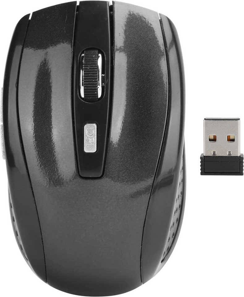 SYH&AQYE mit USB Mini Empfänger, 2,4 G Ergonomische Optische 250 Hz 1600 DPI Maus (USB, Sofort startbereit Keine Treiber nötig – der Plug-and-Play-Empfänger) von SYH&AQYE