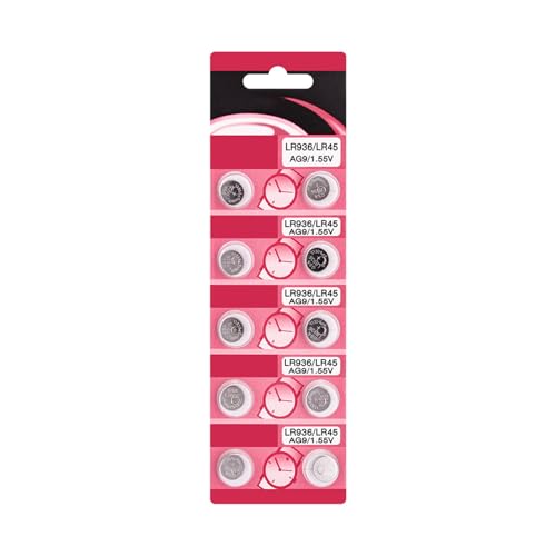 AG9 LR936 Alkaline Knopfbatterien, 10/20 Stück, AG9 LR936 Batterien, geeignet für Hörgeräte und Fernbedienungen AG9 LR936 Alkaline Knopfbatterien, 10/20 Stück, AG9 LR936 Batterien, geeignet für Hörgeräte und Fernbedienungen von SYJHHWGS