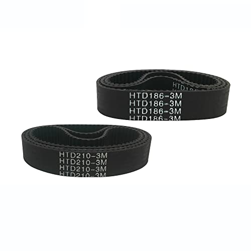 2 Stück Arc HTD 3M Zahnriemen C = 186 189 192 195 198 201 204 207 210 213 Breite 6/9/10/12/15/20 mm Rubbe Synchron geschlossener Ring Teilung 3 mm (Color : 8mm, Size : 3M 210(Teeth70)) von SYLALE