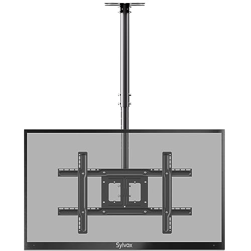 SYLVOX Deckenhalterung für 32–65 Zoll (81,3–165,1 cm) LED-LCD-OLED-Fernseher, max. VESA 600 x 400 mm, belastbar bis 35 kg, volle Höhenverstellung, Decken TV Halterung, neigbar + 15°/-5° Wandhalterung von SYLVOX
