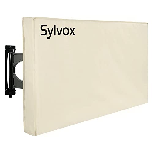 SYLVOX Outdoor wasserdichte Abdeckung für TV 43 zoll mit vollständig unterer Abdeckung, außerhalb Flachbildschirm TV Abdeckung staubdicht mit Fernbedienung Tasche Oxford von SYLVOX