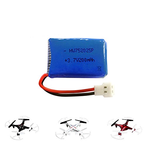 3.7V 200mAh Akku für Syma Quadcopter X11, X11C, X13, Drohne, Ersatzteil, Modellbau, Neu 3.7V 200mAh Akku für Syma Quadcopter X11, X11C, X13, Drohne, Ersatzteil, Modellbau, Neu von SYMA