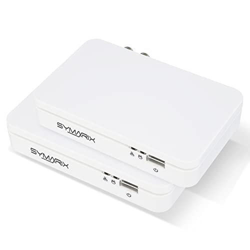 SYMARIX TGU 21 G.hn Wave-2-Technologie Ethernet Over Coax Modem (EoC) Gigabit-Ethernet über Koaxialkabel Latenz <1ms (Starter-Set) von SYMARIX