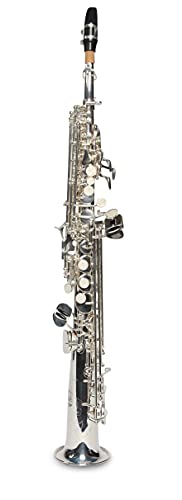 Original SYMPHONIE WESTERWALD DESIGN Sopransaxophon/Sopran Saxophon, echt versilbert, inkl. Luxus-Hartschalenkoffer und Zubehör, Neu von SYMPHONIE WESTERWALD