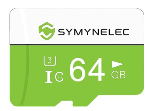 64 GB SYMYNELEC TF-Karte, High-Speed-Full-HD-Speicherkarte Klasse 10, TF-Karte für Computer/Kamera/Handy/Dashcam/Tablet/PC von SYMYNELEC
