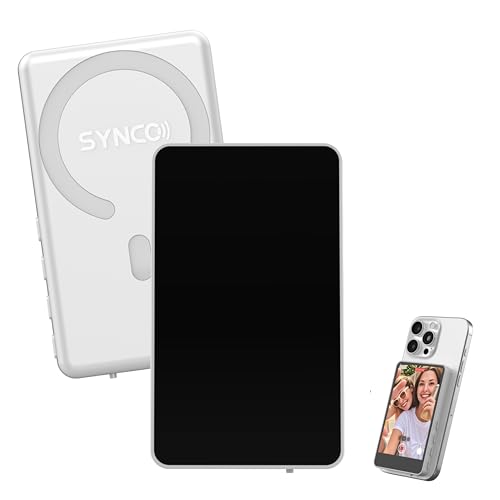 SYNCO XView M4 5" Vlog-Selfie-Monitor – kabelloser 1080p Touchscreen mit magnetischer Halterung & Bluetooth-Fernbedienung für iPhone & Android Weiß SYNCO XView M4 5" Vlog-Selfie-Monitor – kabelloser 1080p Touchscreen mit magnetischer Halterung & Bluetooth-Fernbedienung für iPhone & Android Weiß von SYNCO