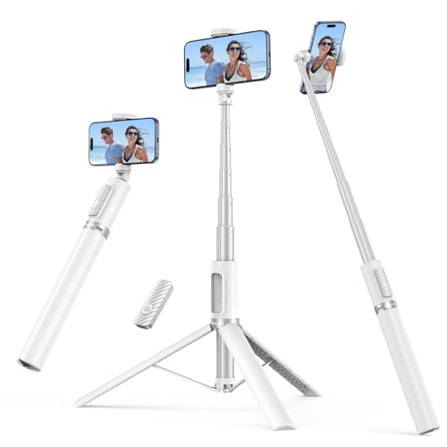 SYNCWIRE 140CM Selfie Stick Handy Stativ Mit FernauslöSer VerstäRkter Ständer,360° Drehbarer Tragbar Stativ Handyhalterung für Smartphone,Selfie Stick Stativ Kompatibel mit iPhone Samsung Android von SYNCWIRE