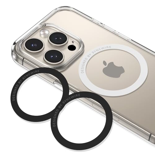 Syncwire 3 Packs Magnet Ring Aufkleber Kompatibel mit MagSafe Ring, Magnetisches Drahtloses Ladegerät Universal, Aktualisiert Magnetischer Ring für MagSafe Ring Magnet Ring Sticker für alle Smartphone von SYNCWIRE