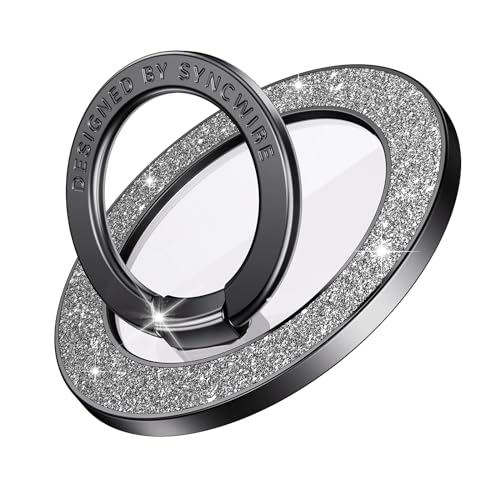 Syncwire Handy Ring Halterung Magnetisch für MagSafe, Magnetischer Telefonringhalter 360°Drehbar als Ständer Ringhalter Handy Halterung magnetisch für iPhone 16 Pro Max, Smartphone Zubehör für MagSafe von SYNCWIRE