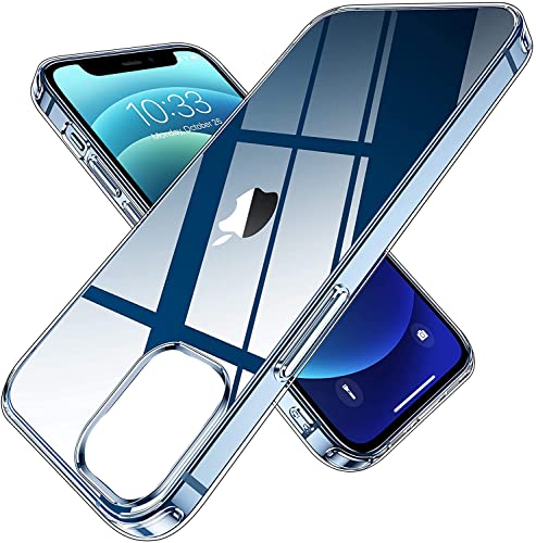 Syncwire Hülle für iPhone 12 Mini 5.4" - Transparent Kratzfest Schutzhülle, Fallschutz Silikon Handyhülle mit Robuster Harte-PC Rückseite, Anti-Gelb & Fallschutz von SYNCWIRE