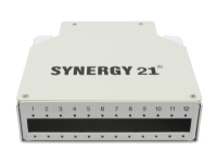 LWLPatchpanel für HutschieneDIN 12xLCDuplexSCSimplexBuchsen ohne Kupplungen Lichtgrau Synergy 21 von SYNERGY 21